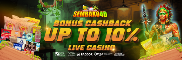 Bonus cashback up to 10% sembako4d